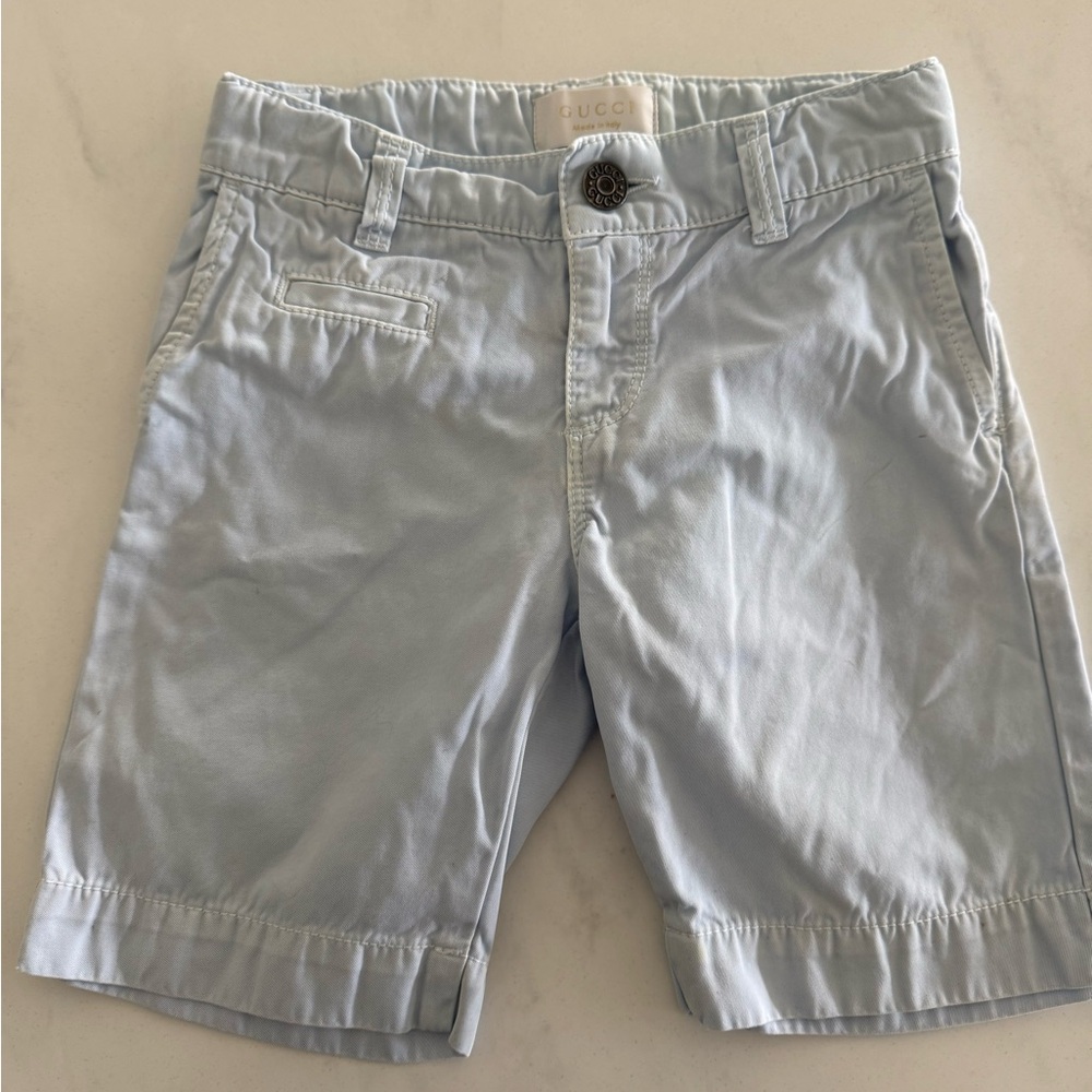 Gucci Sky Blue Men's Flat Front Shorts